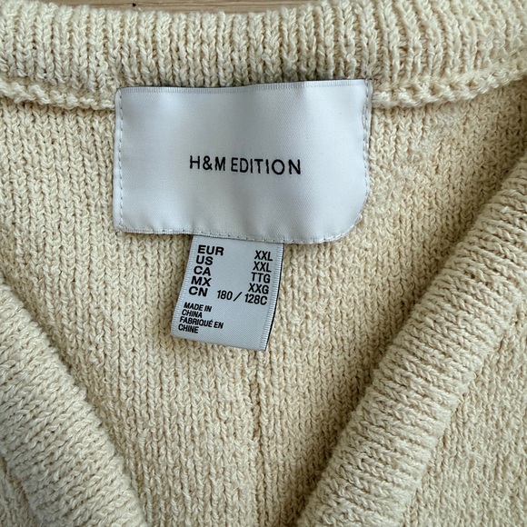H&M Edition Cream Button-Up Vest - Picture 4 of 5